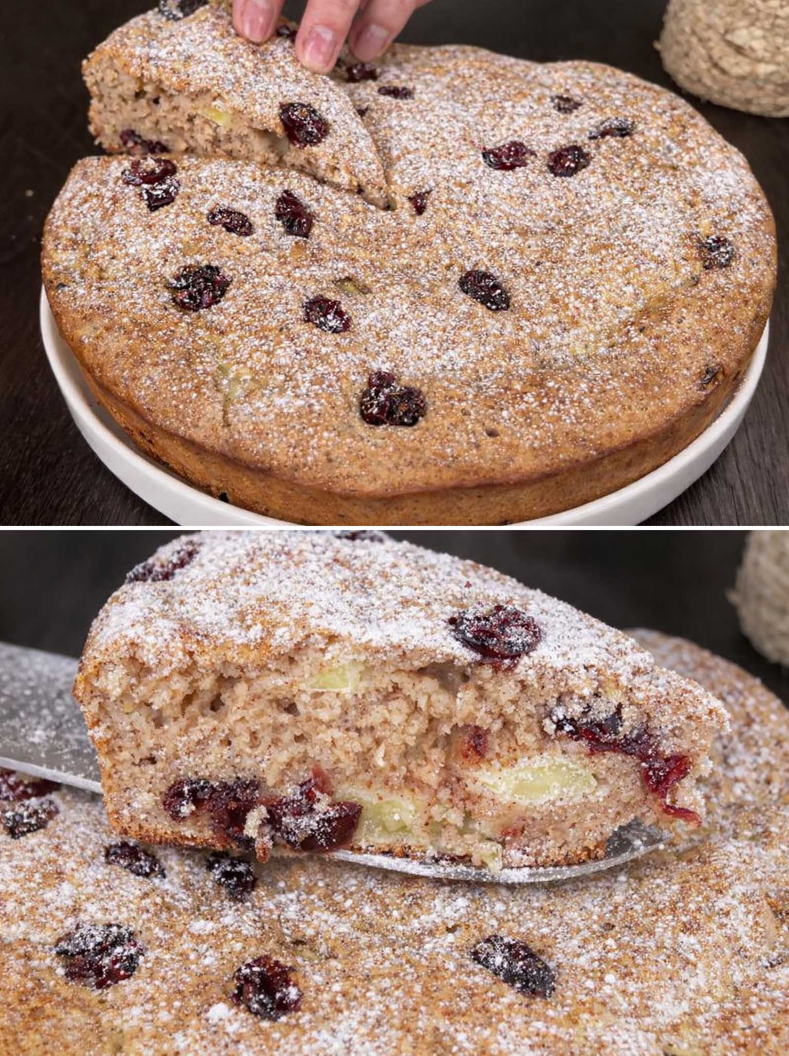 Torta di mele e avena