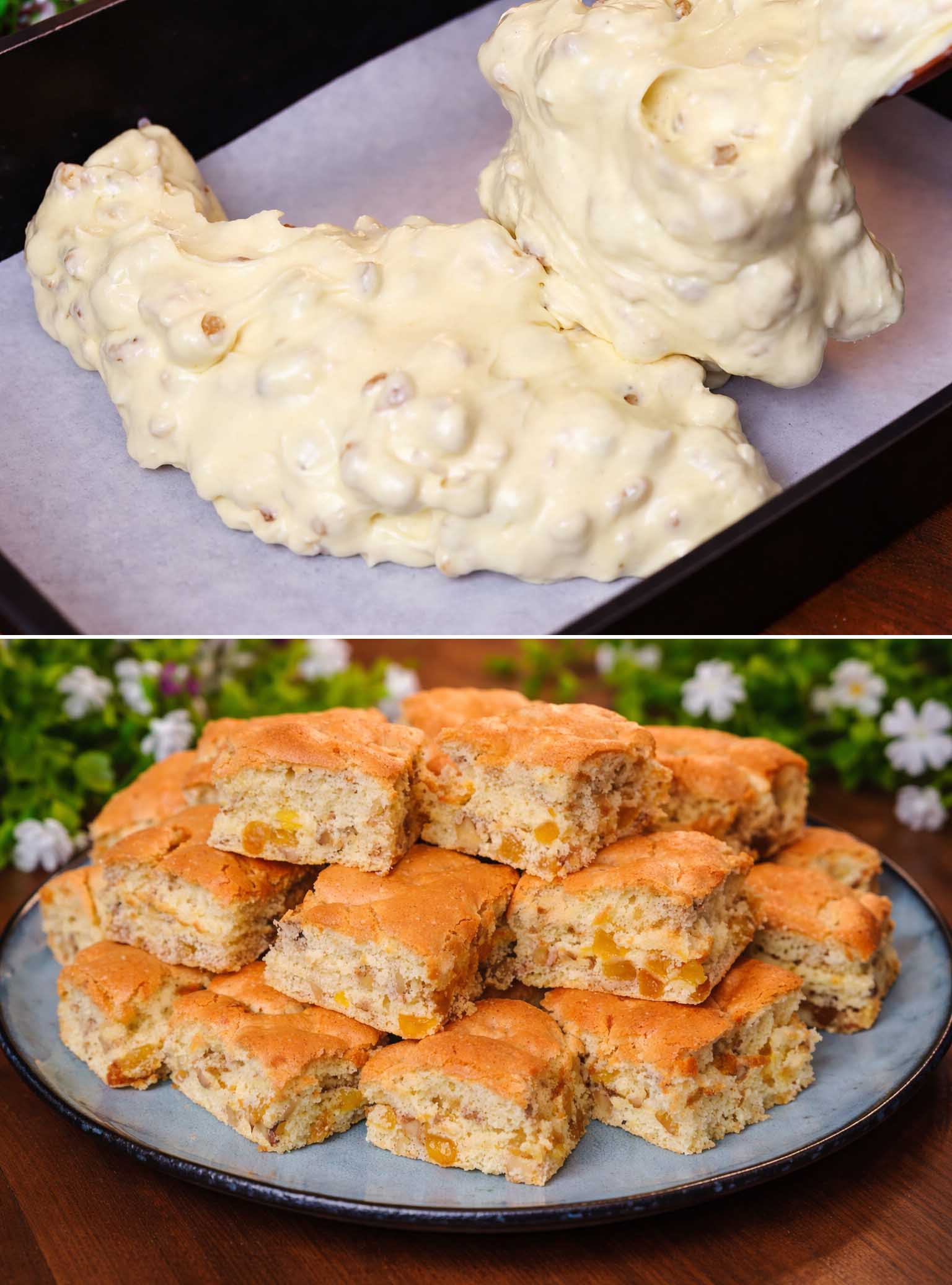 Torta di noci e uvetta