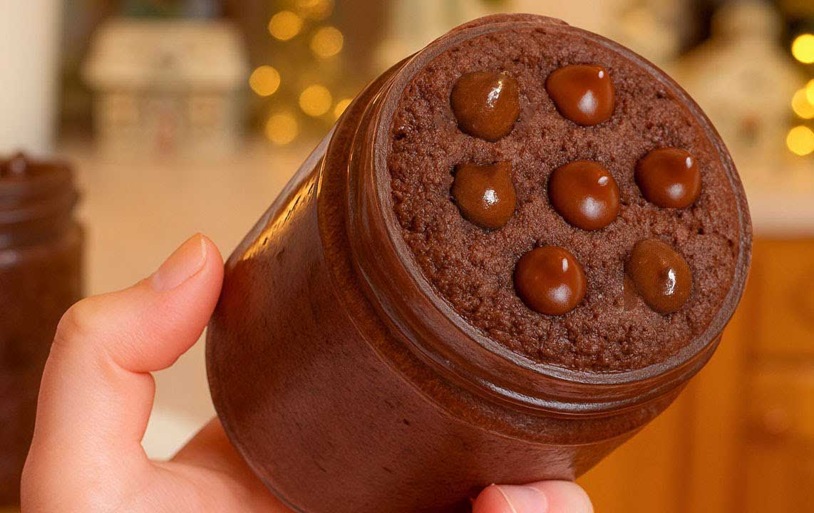 Torta al cacao in barattolo