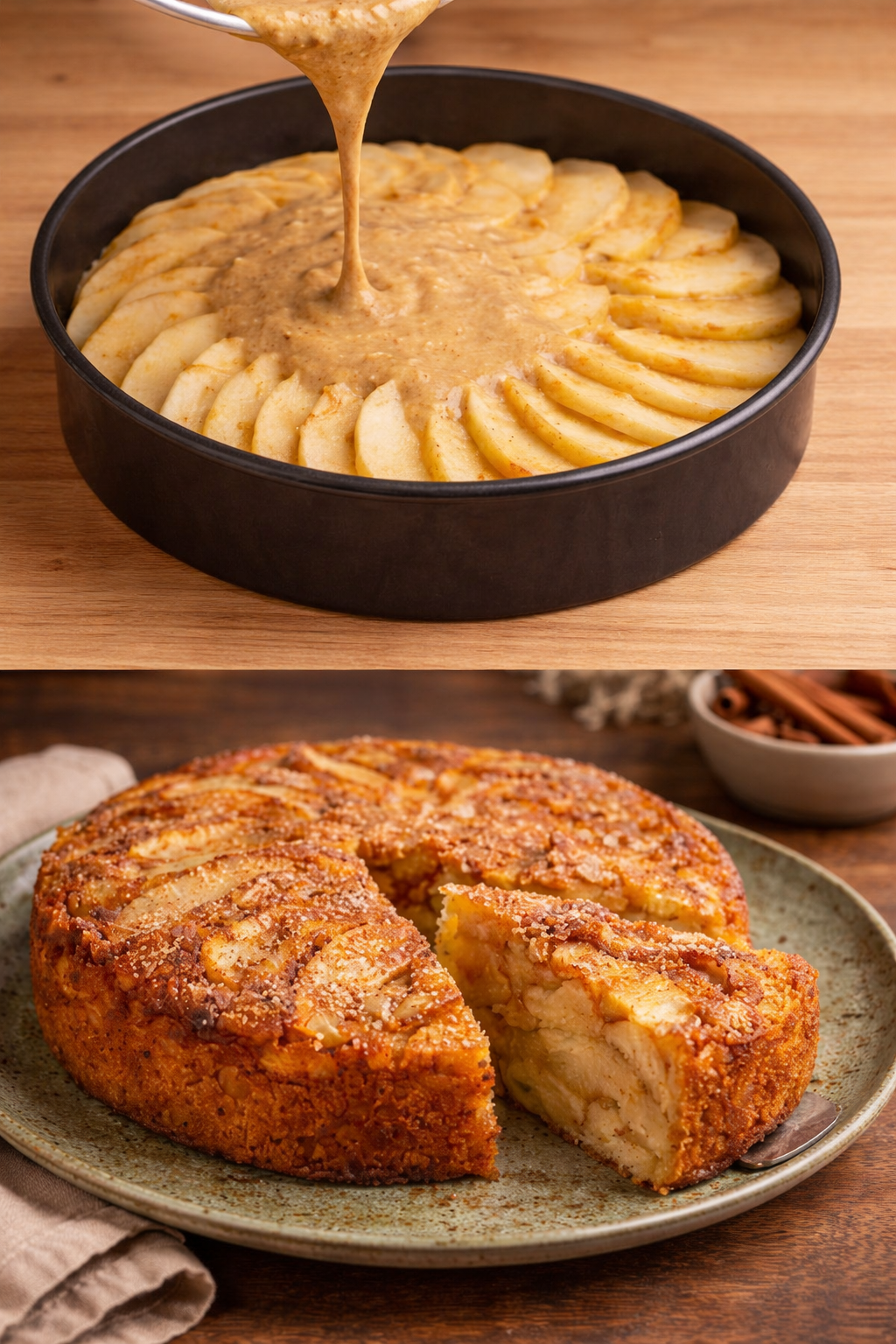 Torta di mele e mandorle