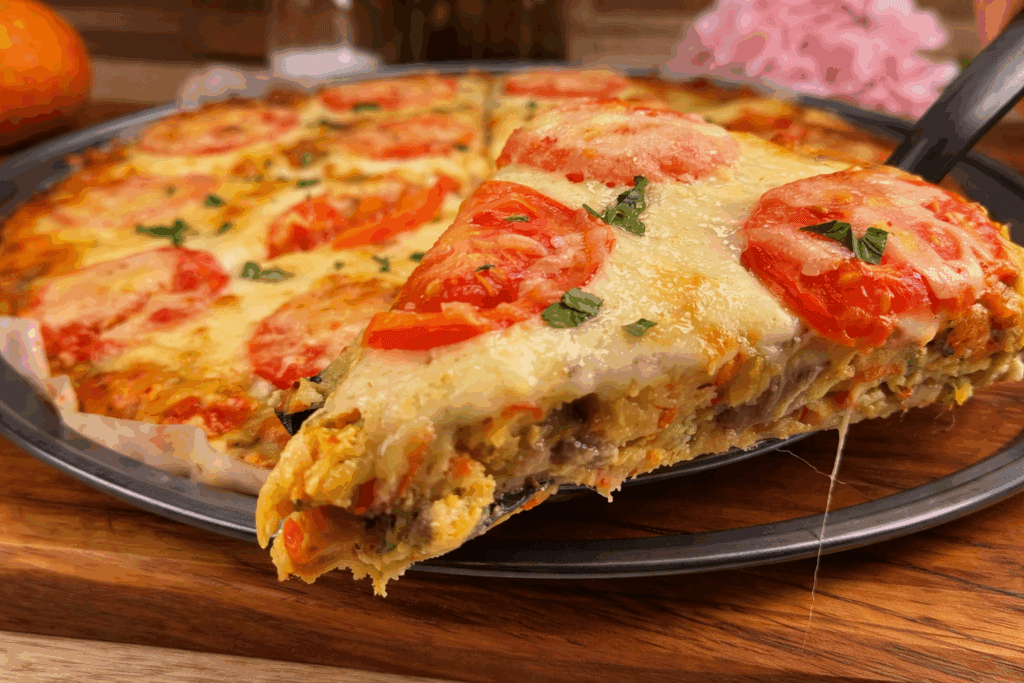 Ieri non avevo tempo di impastare ma volevo qualcosa di buono, così mi sono preparata questa pizza sana piena di verdure: la cena perfetta!