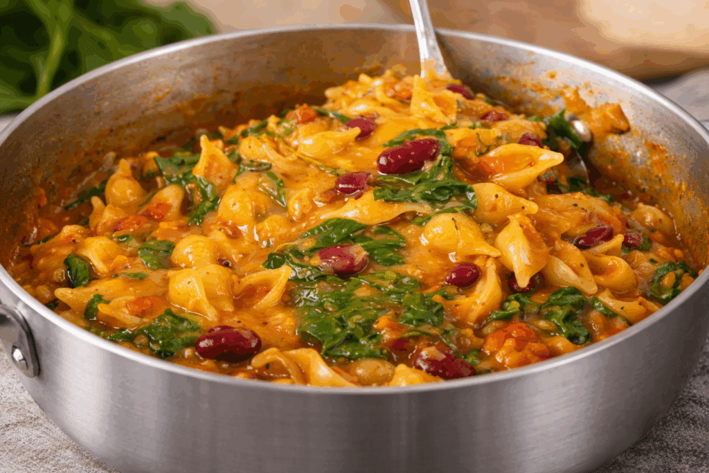 Con legumi ricchi di fibre utili per l’intestino e verdure piene di micronutrienti, la pasta e fagioli che aiuta colesterolo e controllo della fame!