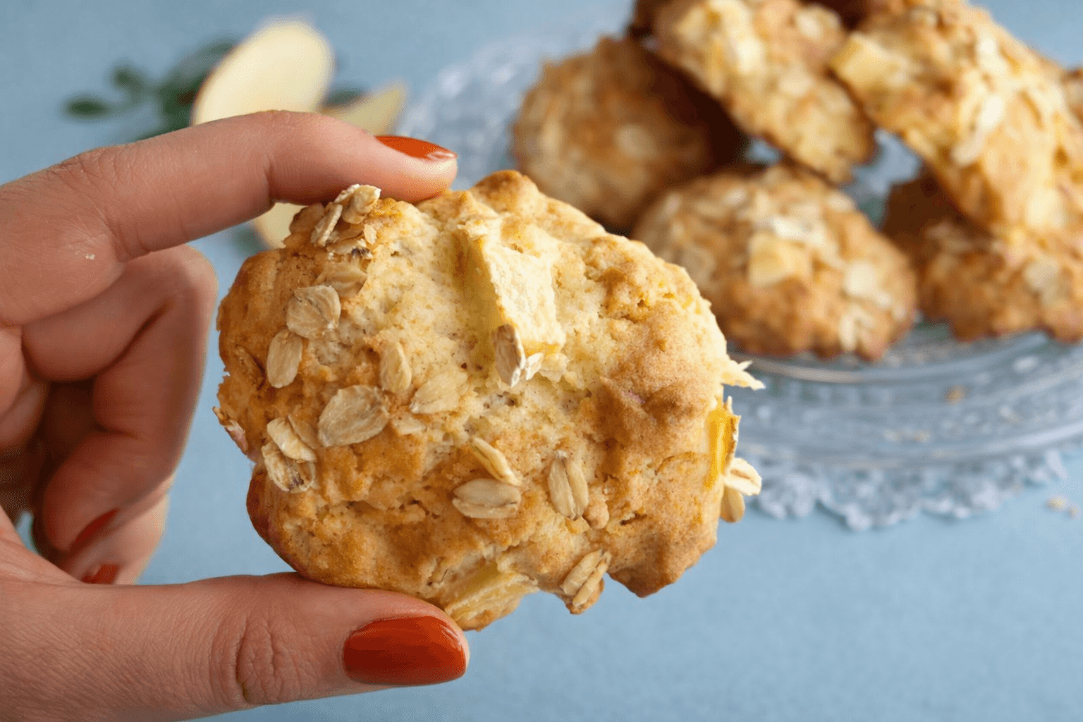 Biscotti di avena e mela