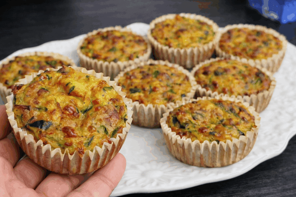 Volevo qualcosa di sfizioso ma leggero per cena, così ho impastato questi muffin di patate e zucchine al forno soffici e con sole 140 kcal ciascuno!