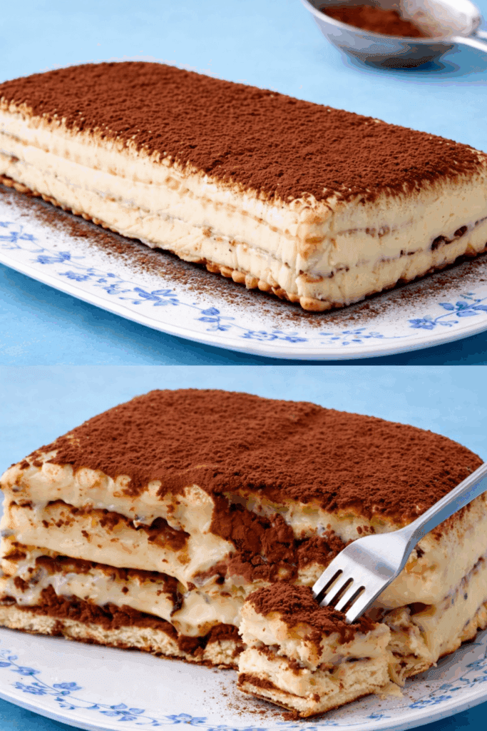 Torta mattonella a strati con biscotti secchi e crema: il dolce facile che mi ricorda il tiramisù ma è ancora più semplice da fare