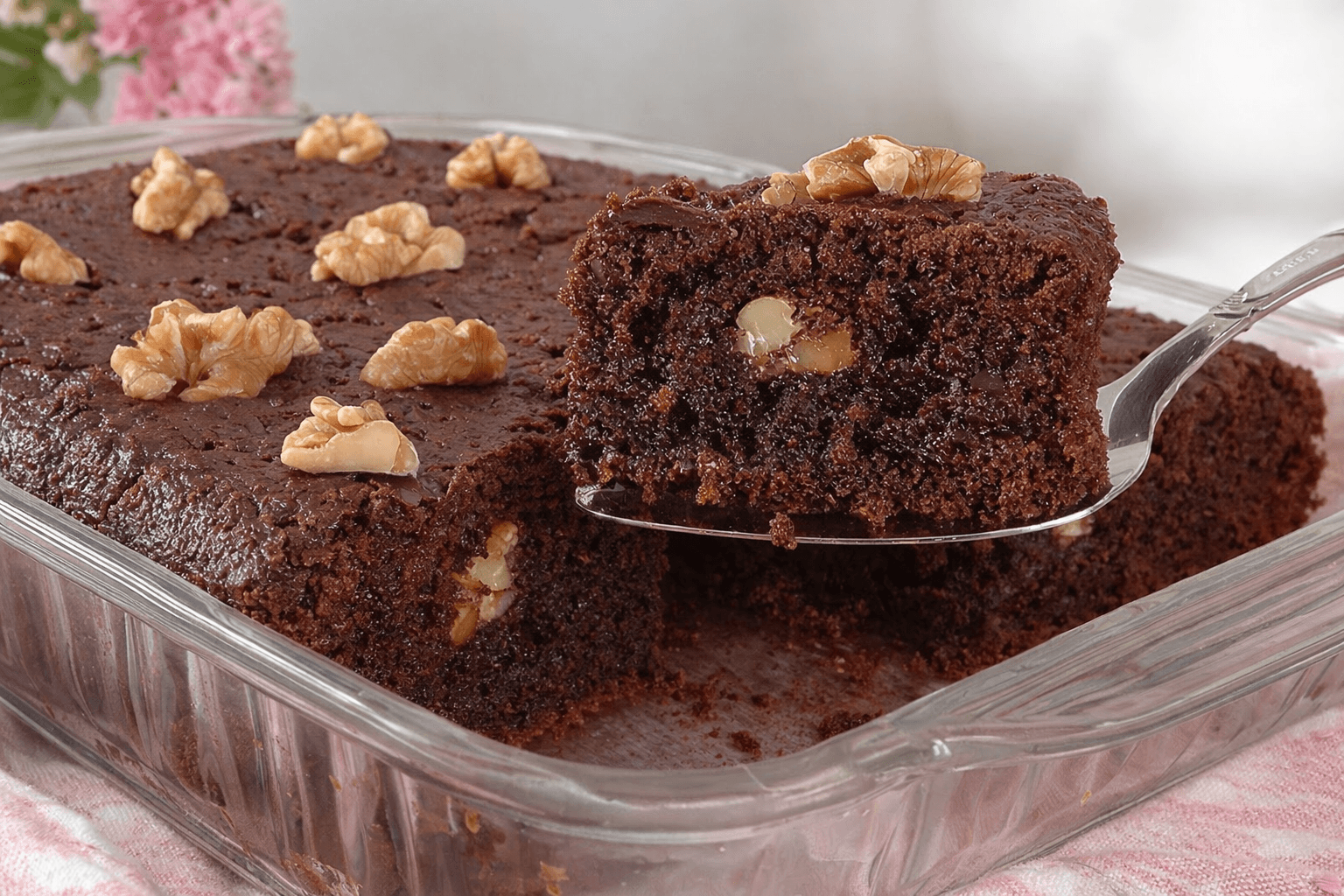 Torta di avena, noci e cacao