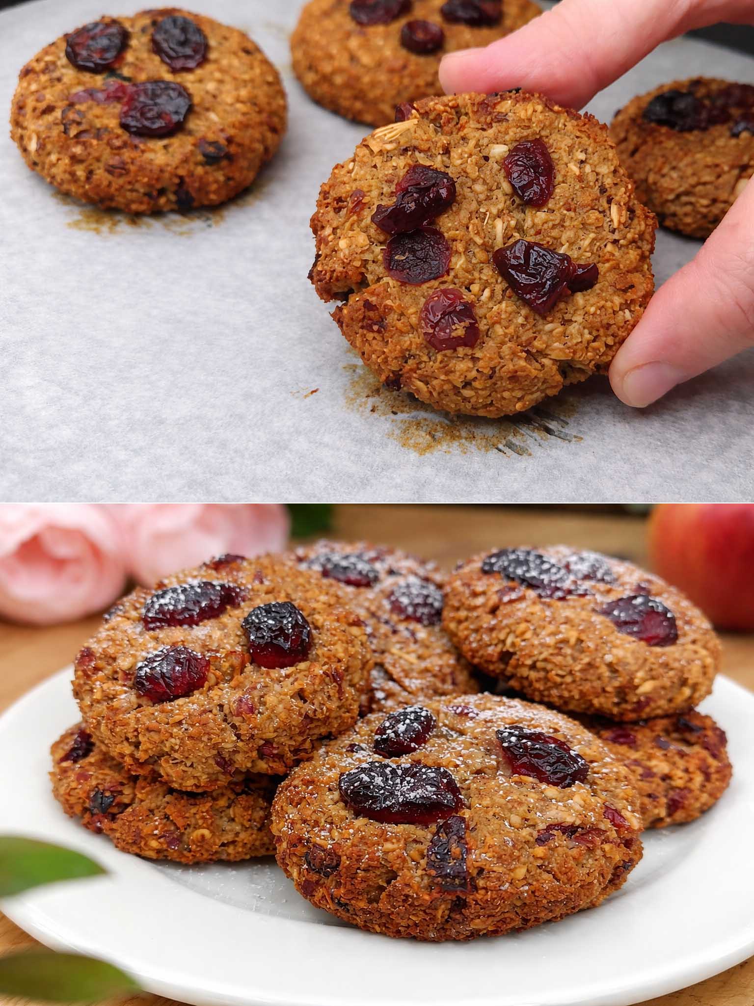 Biscotti di avena e mirtilli