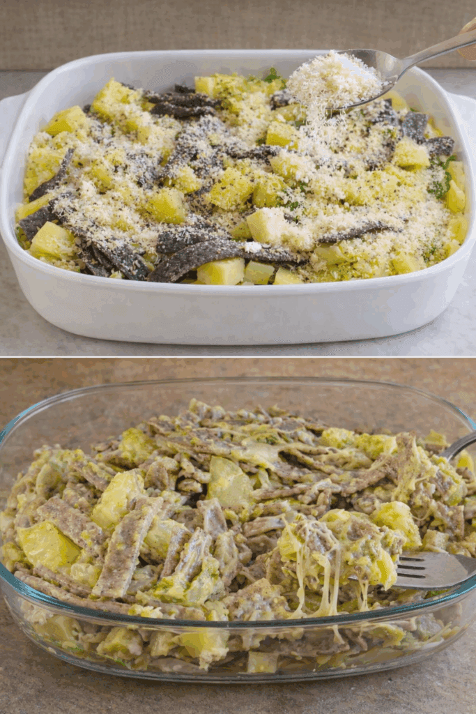 Altro che dieta: oggi mi sono concessa i pizzoccheri come li fanno in Valtellina con patate, verza e formaggio. Sono venuti la fine del mondo!