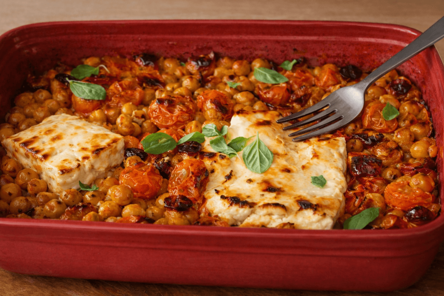 Ceci e feta al forno