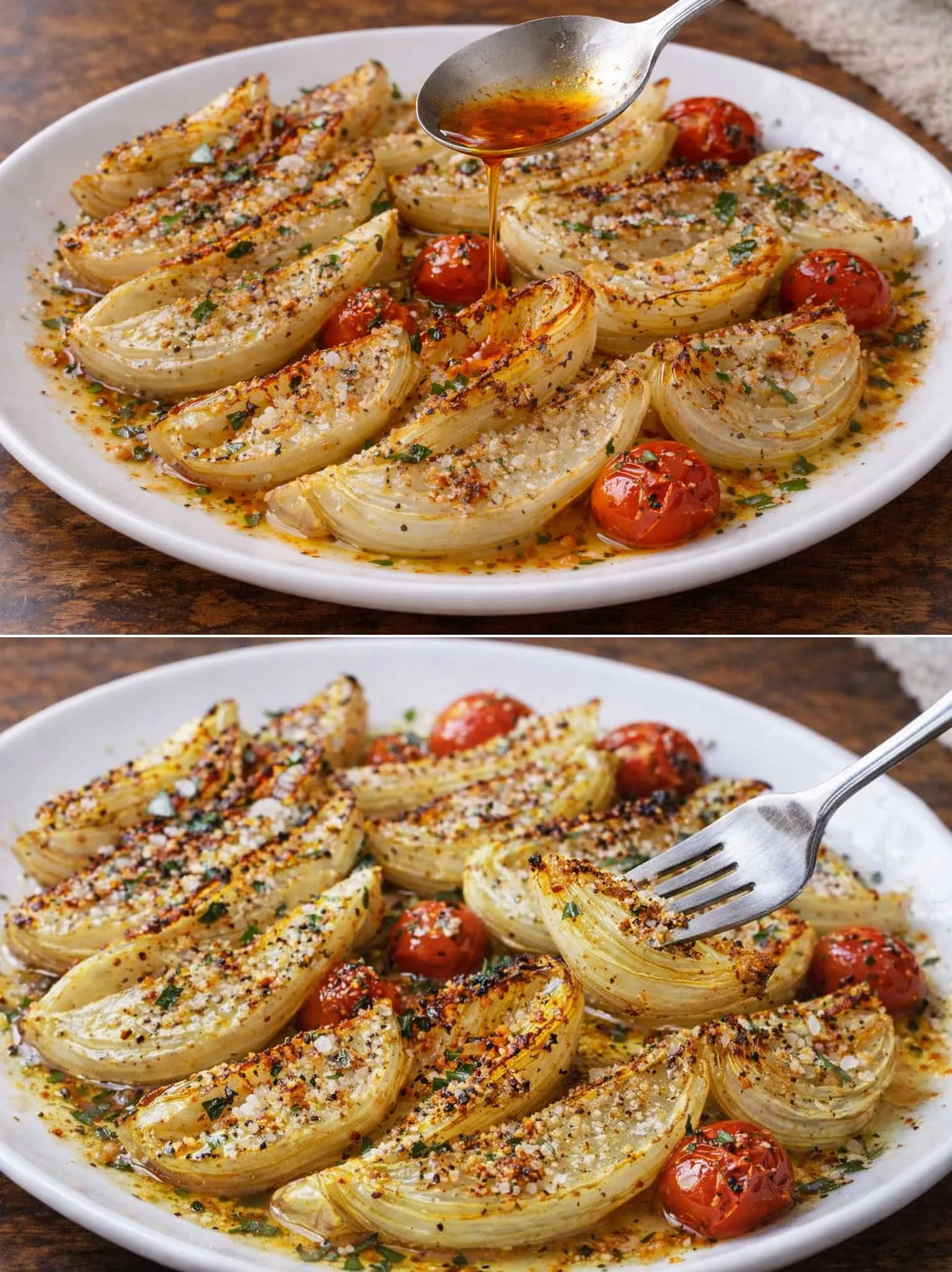 Finocchi con pomodorini in padella