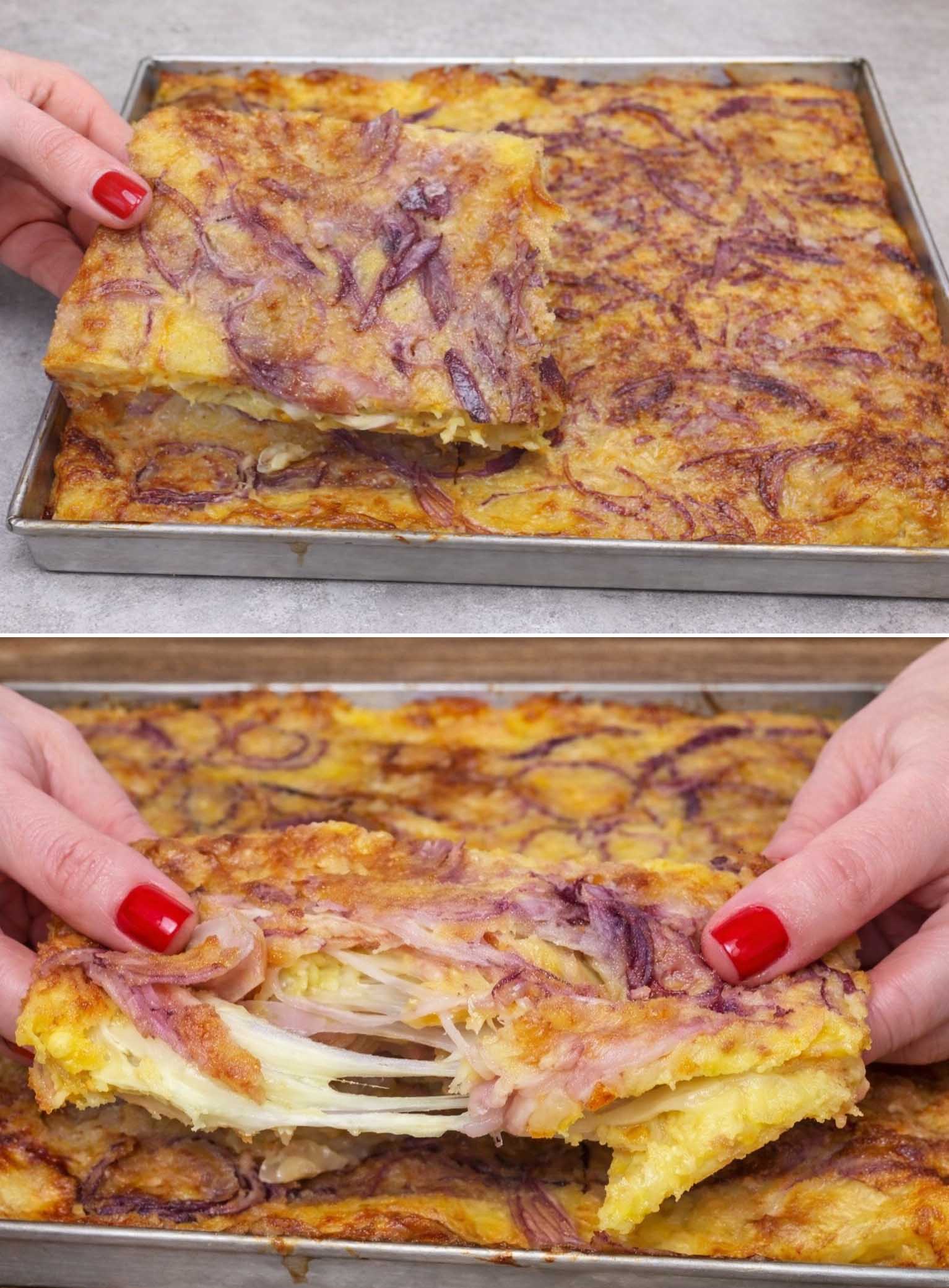 Pizza di patate e cipolla