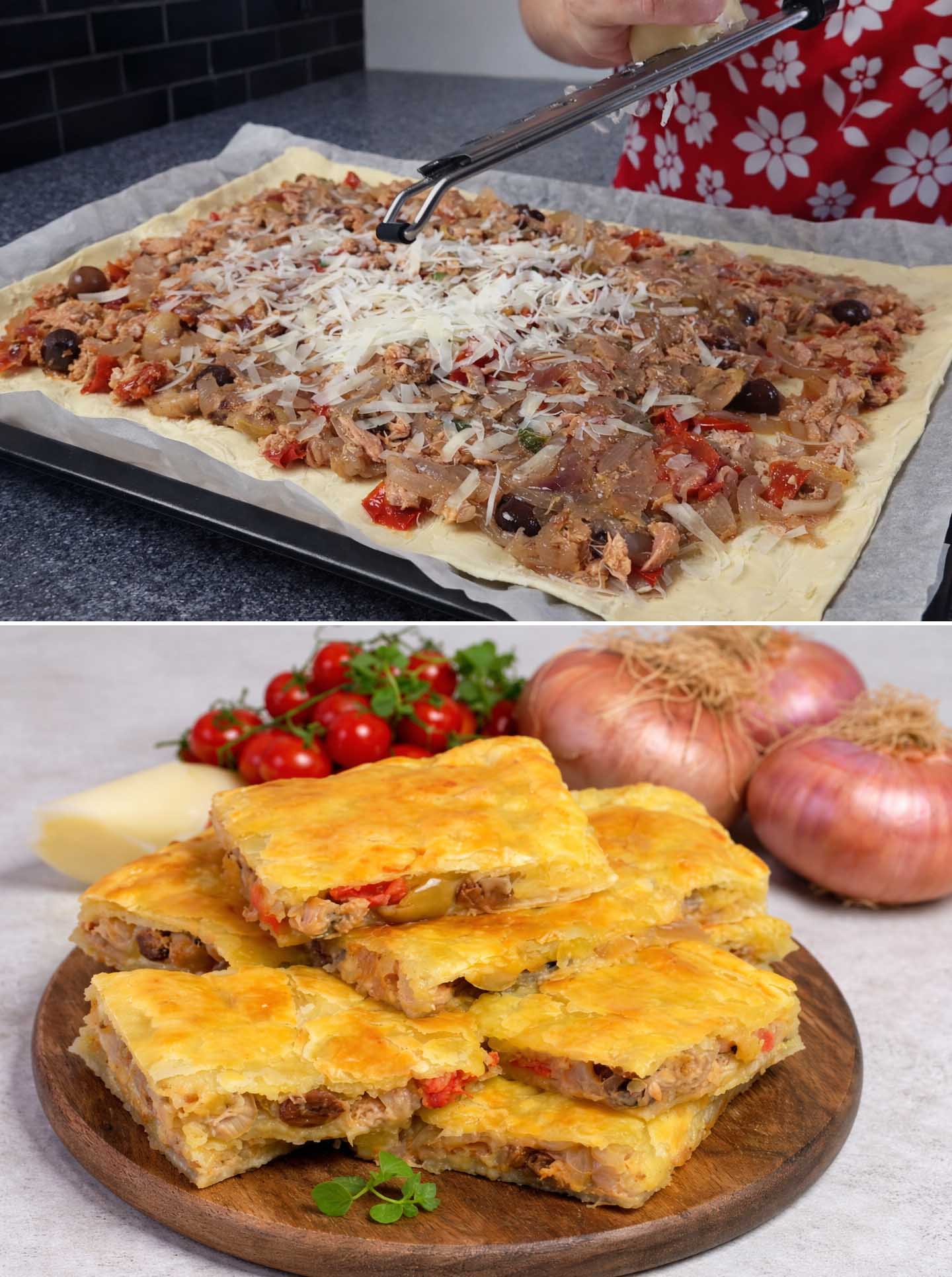 Sfogliata di tonno e cipolle