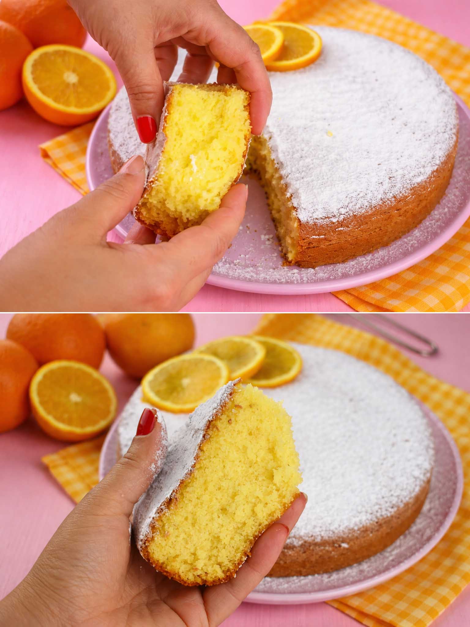 Torta all'arancia senza burro