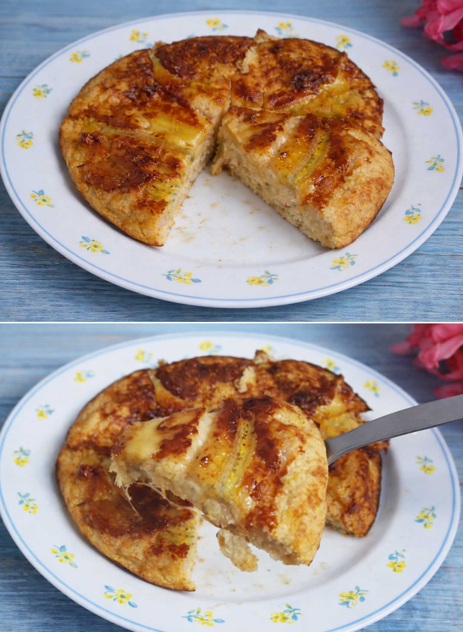 Torta di banane in padella