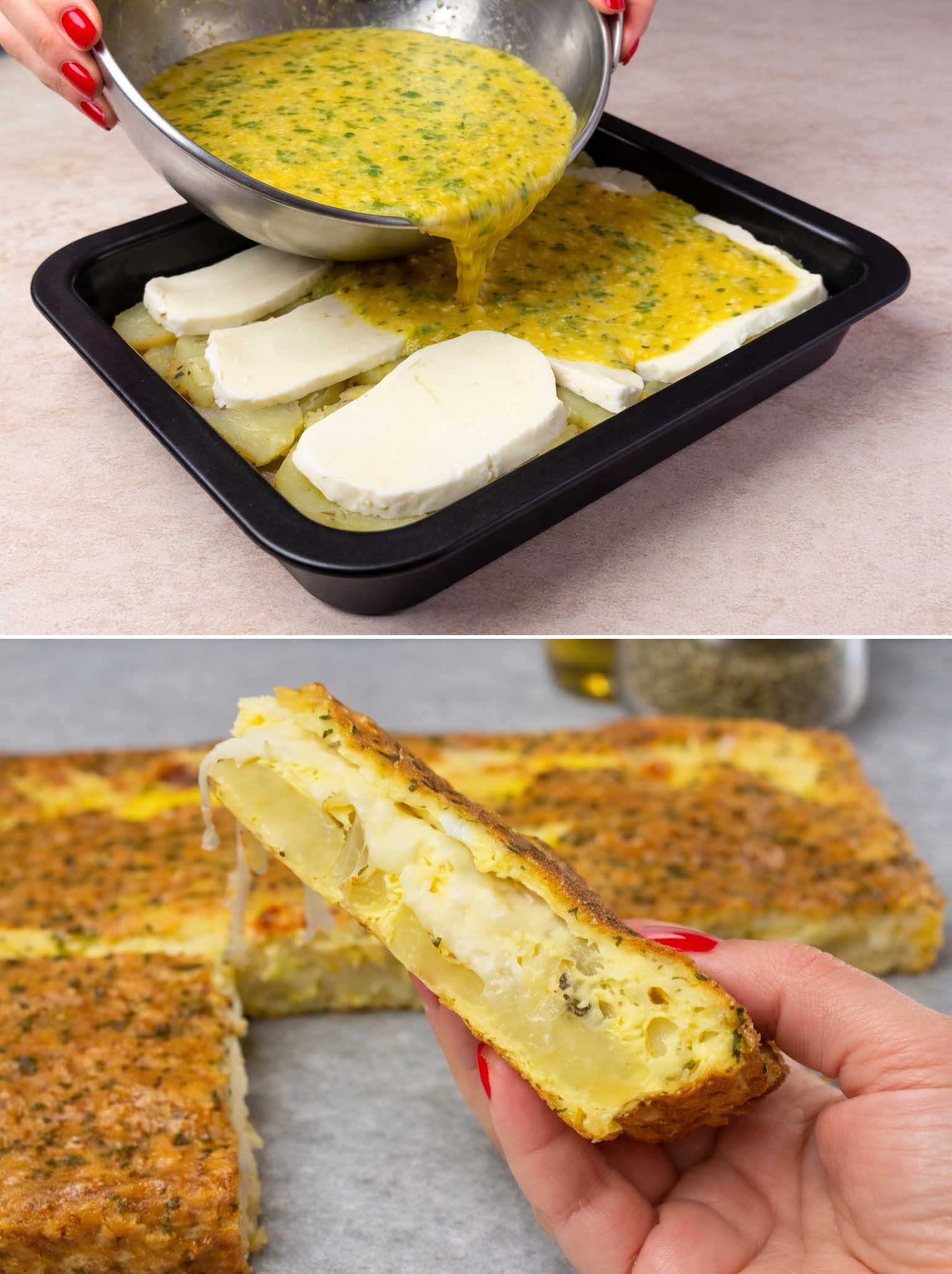 Patate, uova e formaggio