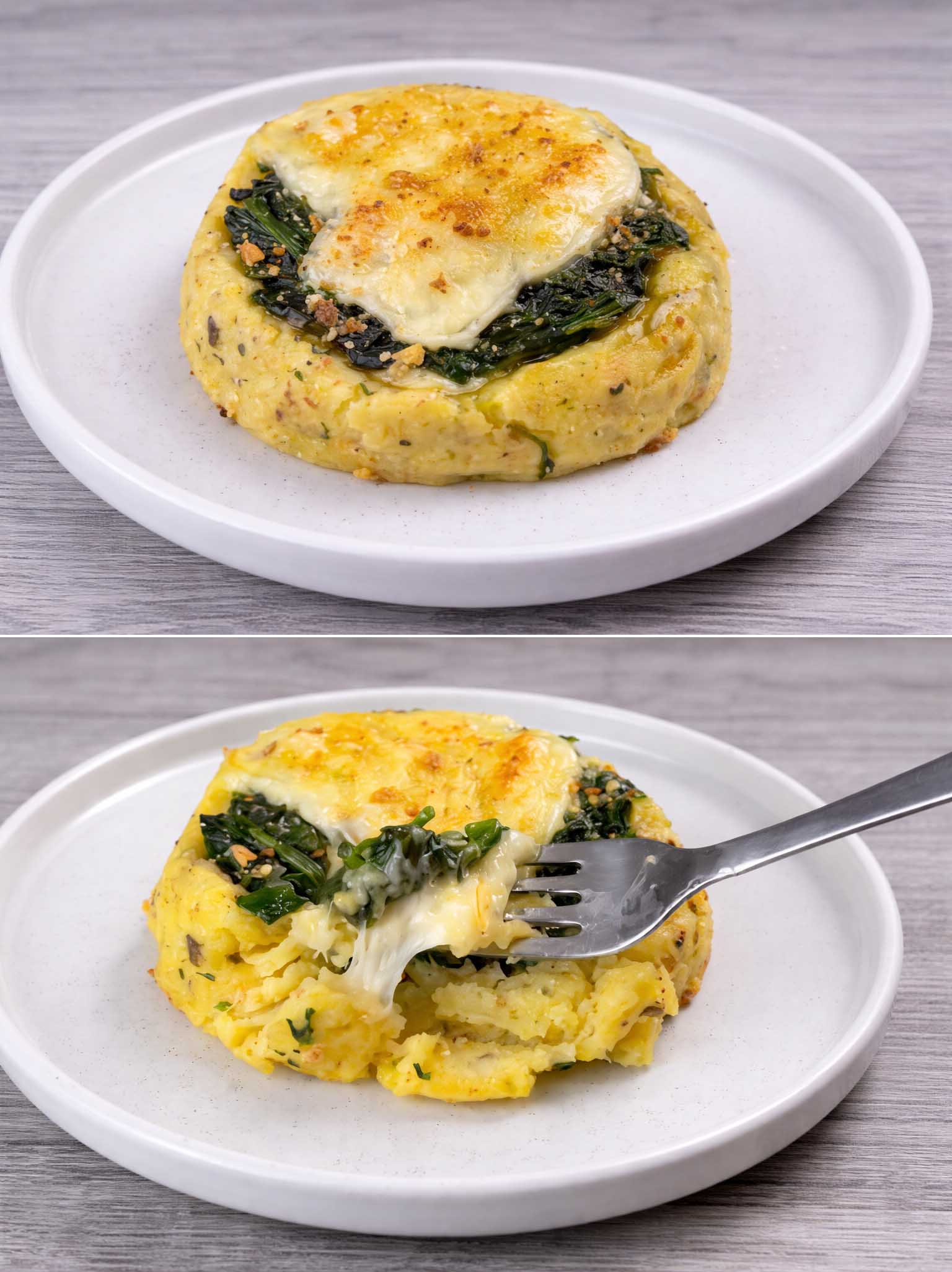 Tortino di patate e spinaci