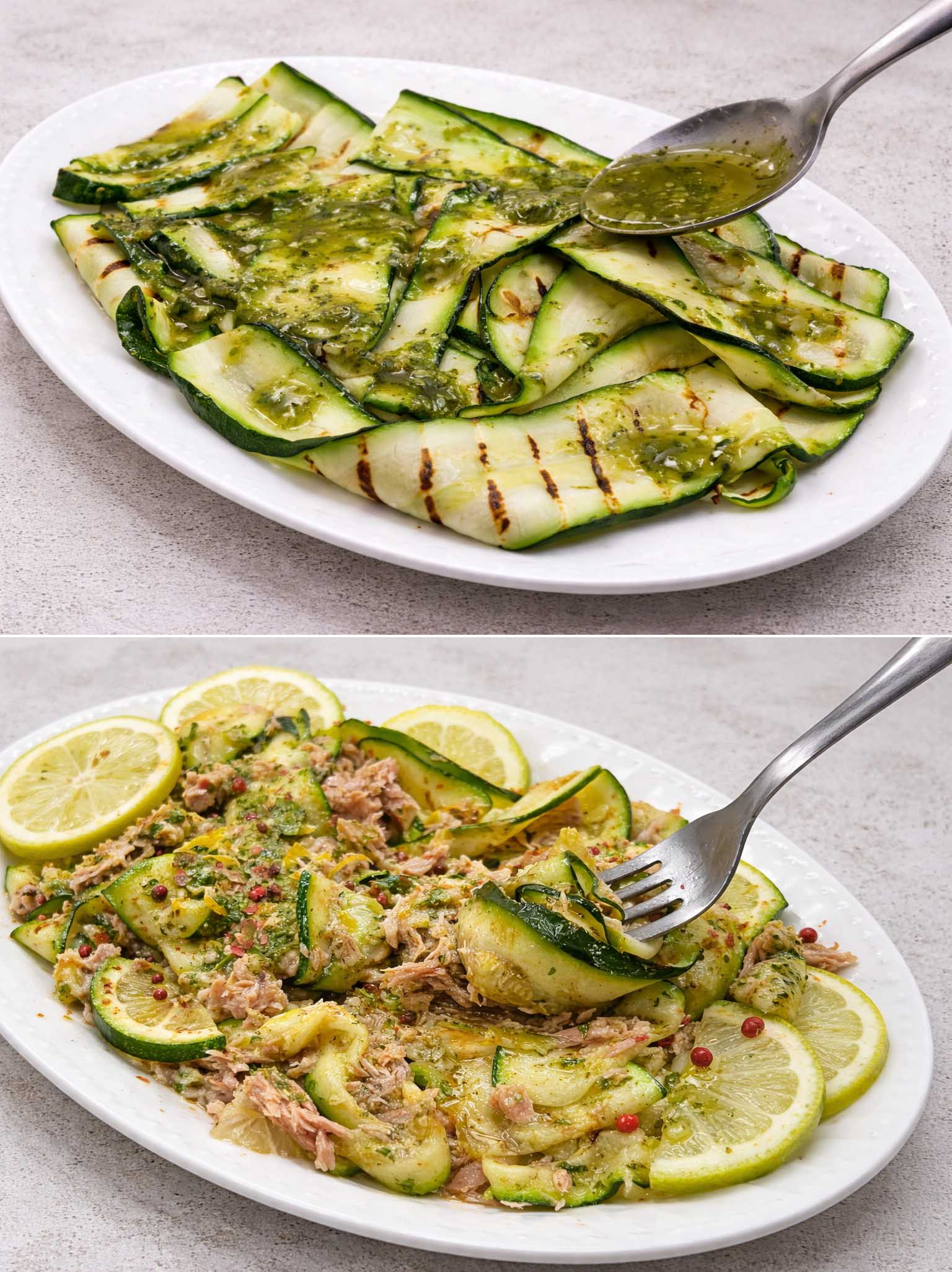 Insalata di zucchine grigliate