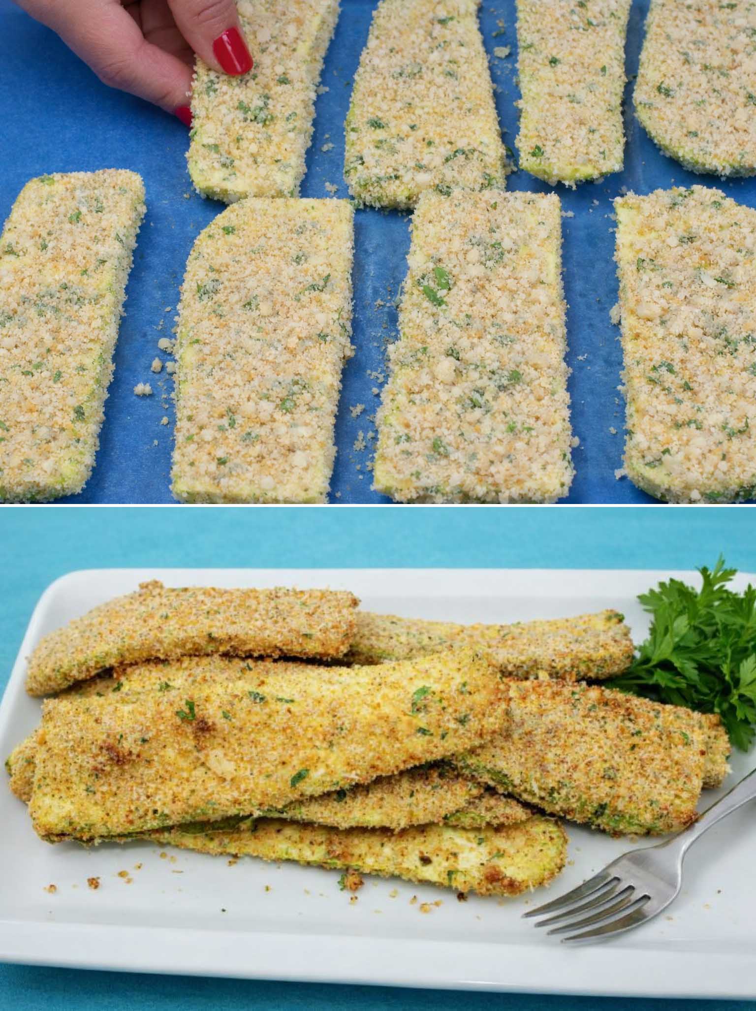 Zucchine impanate al forno