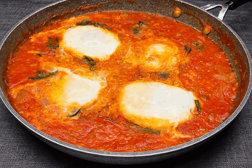 Quando la porto in tavola nessuno resiste, uova nel pomodoro e pane nel sugo: è una ricetta povera toscana ma sazia più di un piatto di pasta!