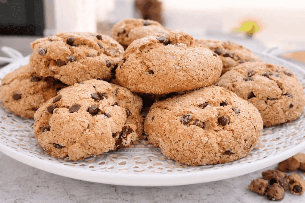 Li ho fatti per la colazione, ma questi biscotti alle noci e cioccolato sono diventati subito anche la mia merenda preferita