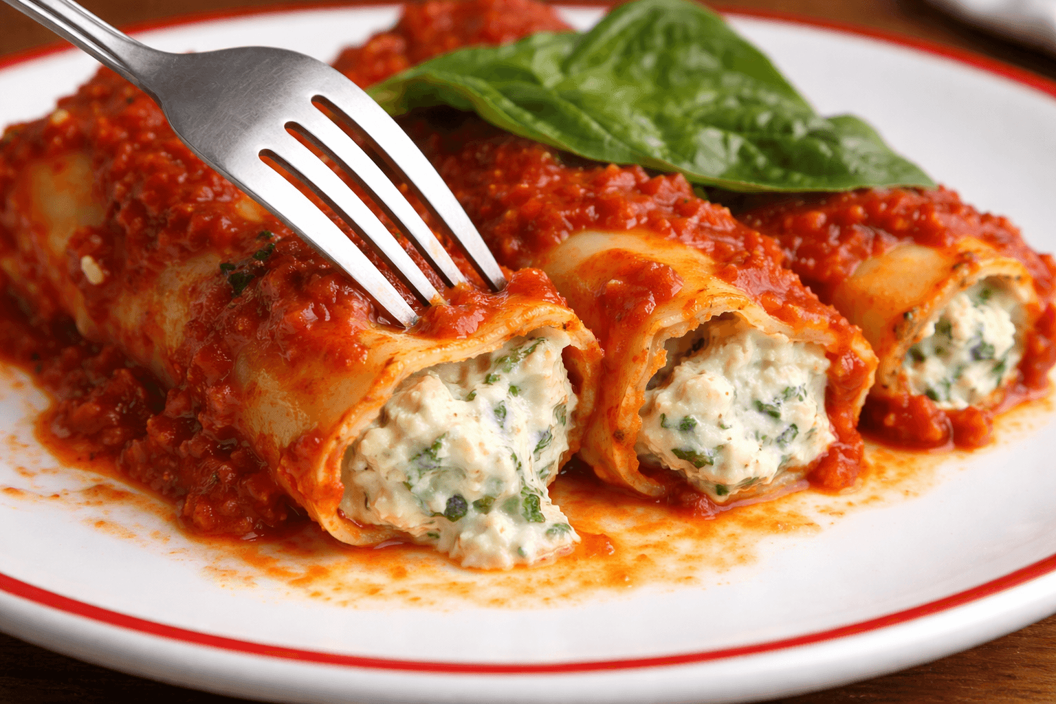 Cannelloni ricotta e pomodoro