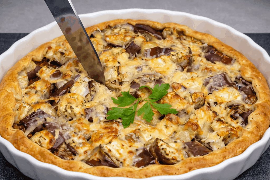 Pensavo di fare la solita torta salata… poi è uscita questa versione con melanzane arrosto: saporita, rustica e perfetta quando vuoi una cena a dieta buona e completa