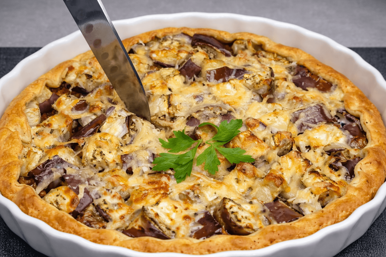 Torta salata di melanzane