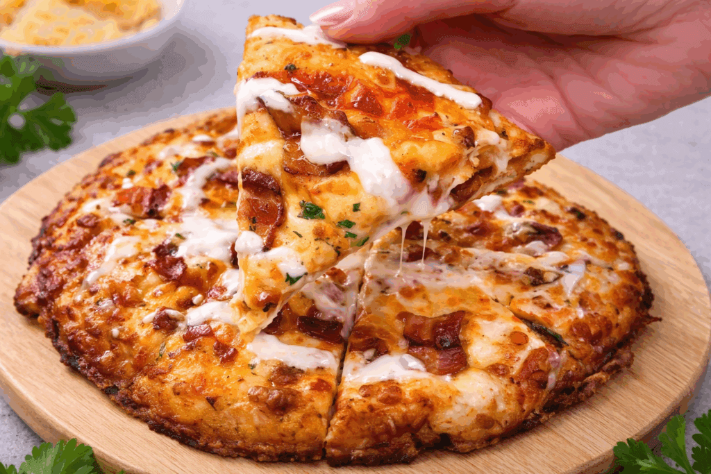 E’ da un mese che ho cominciato la dieta keto e la pizza ora me la faccio così: metà pizza ha 70 grammi di proteine e solo 5 di carboidrati!