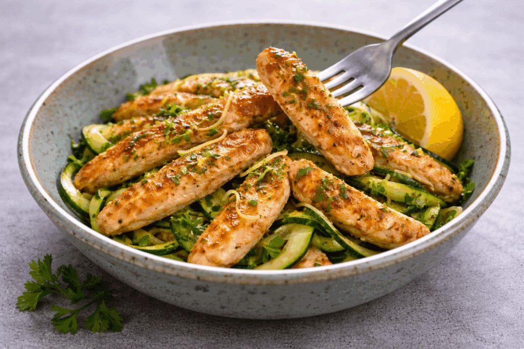 Pollo ricette light: straccetti al limone e zenzero, morbidi e ipocalorici