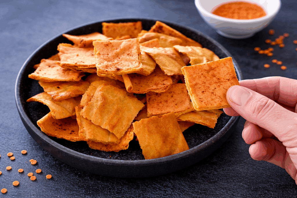 Da nutrizionista, tra gli snack salati fatti in casa questi cracker di lenticchie rosse sono una delle idee che consiglio più volentieri: ricchi di proteine, fibre e ferro!