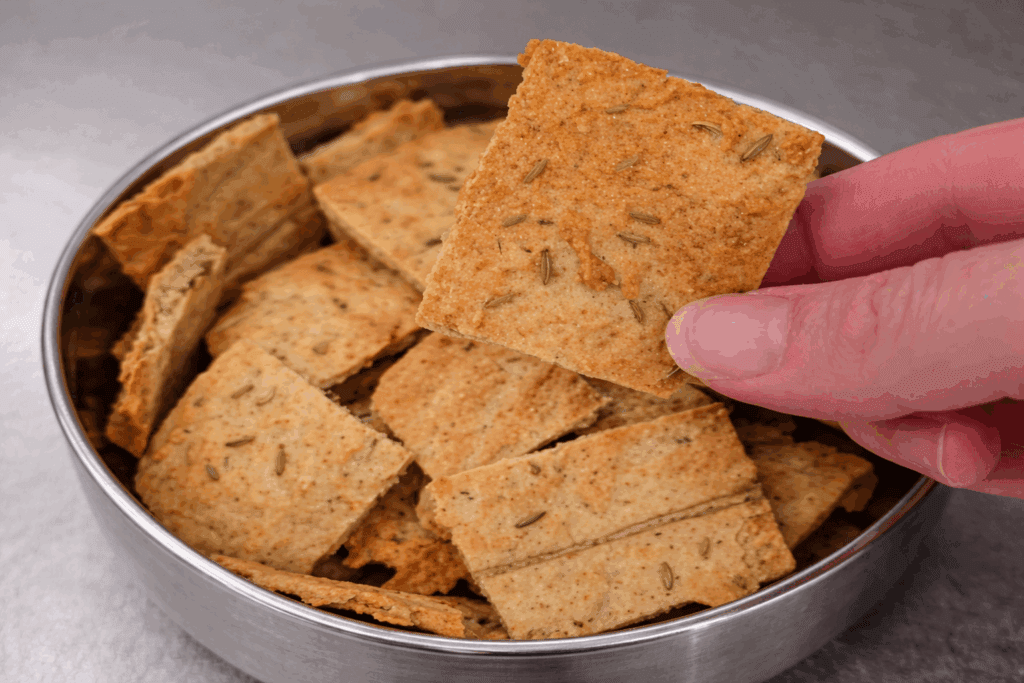 Nel pomeriggio mi viene fame e finisco sempre per sgranocchiare questi crackers di lenticchie: sono super croccanti, proteici e nessuno si accorge nemmeno che ci sono!