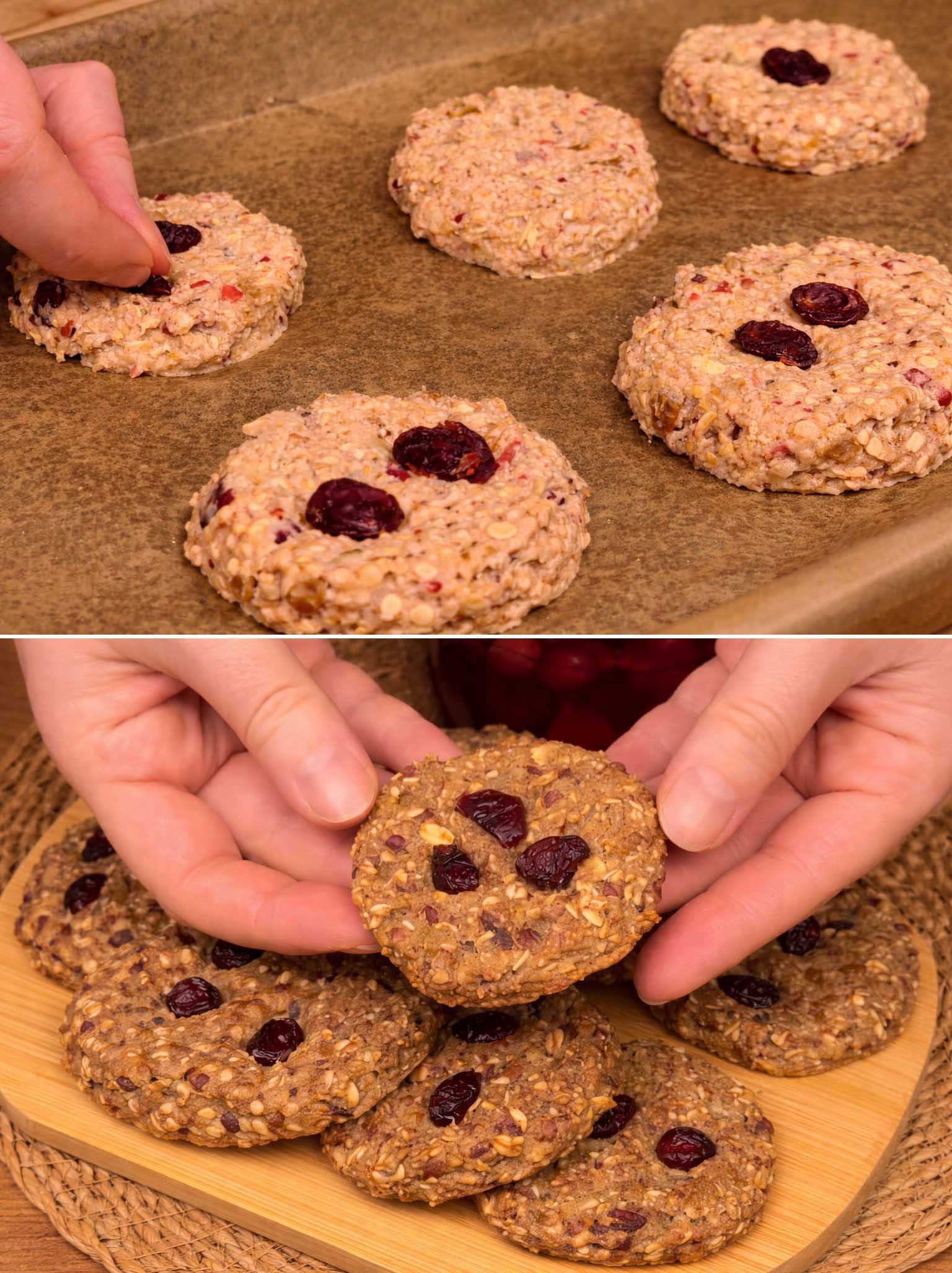Biscotti di avena e frutta