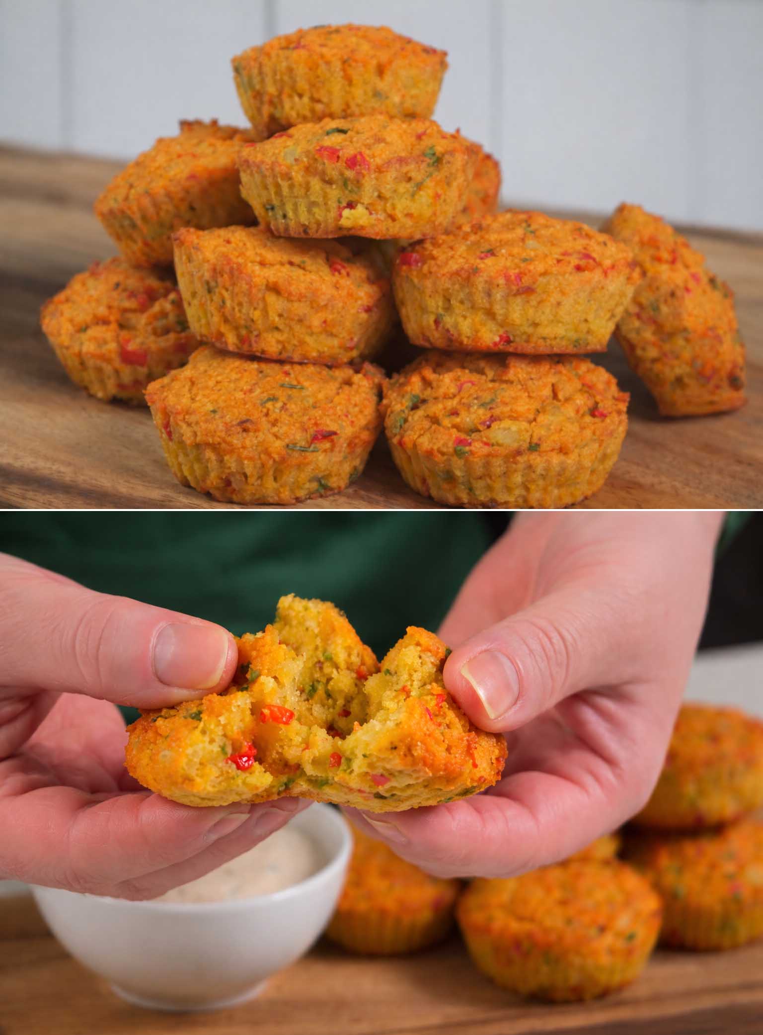 Muffin di lenticchie e verdure