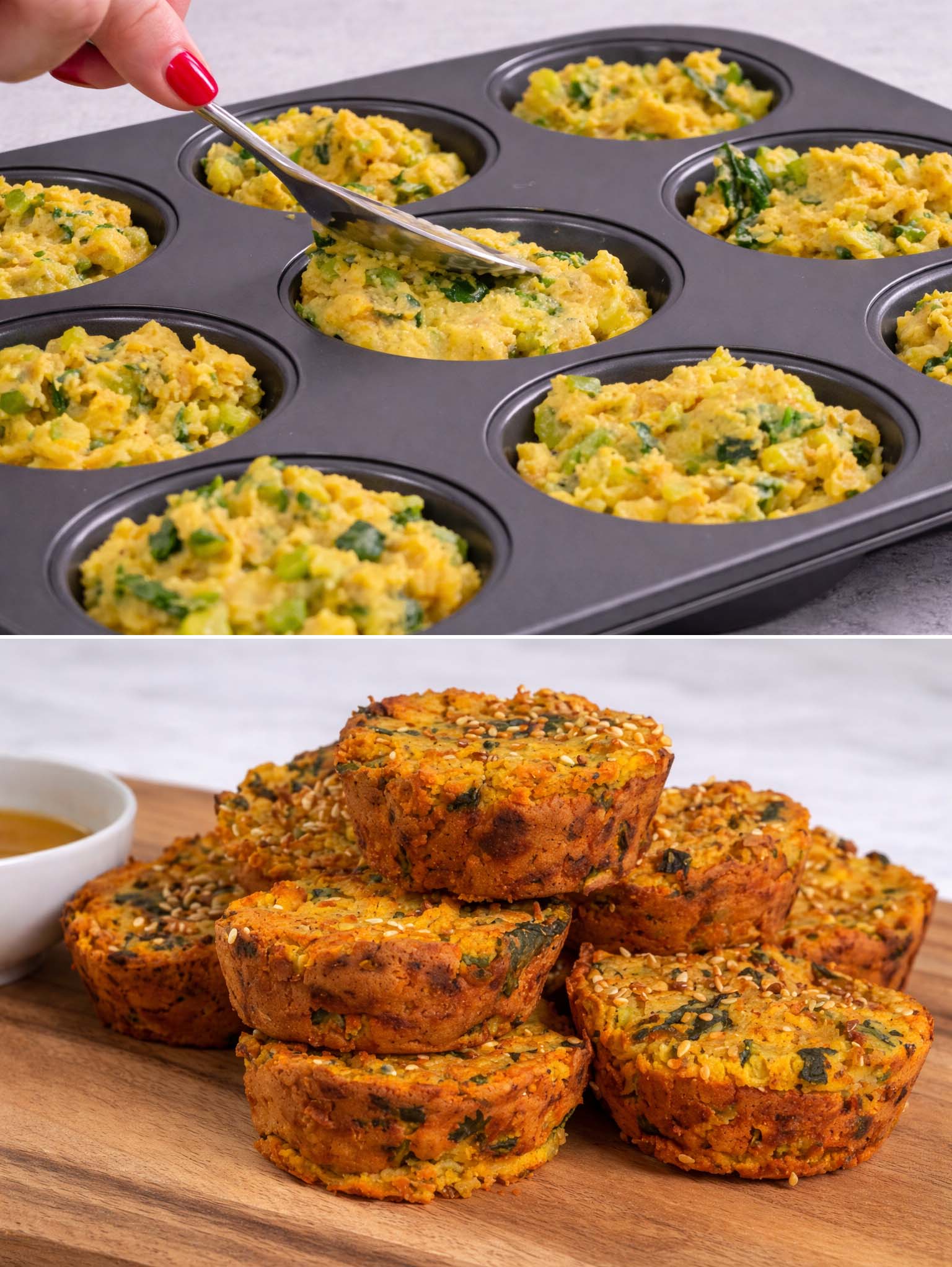 Muffin di ceci e zucchine