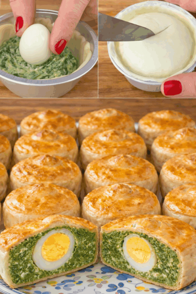 A Pasqua queste mini pasqualine mi salvano sempre l’antipasto: fanno sempre una gran figura con spinaci, ricotta e uova, una tira subito l’altra!