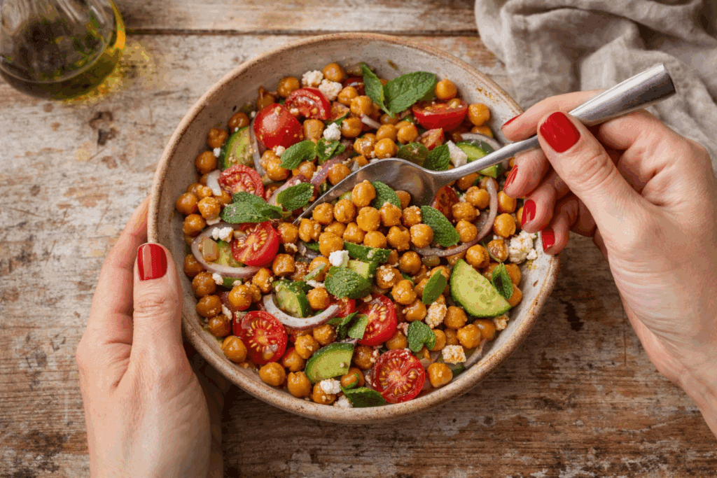 Insalata di ceci: la ricetta light, veloce e ricca di proteine