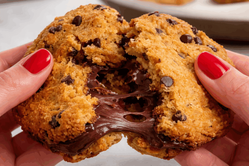 Sembrano cookie americani ripieni, ma sono senza farina e molto più sazianti e sani: a basso indice glicemico e proteici, li preparo in 10 minuti!
