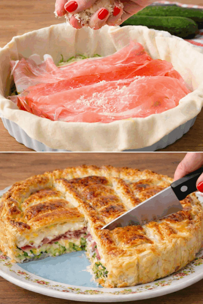 Non pensavo che questa torta salata così semplice potesse risolvermi la cena così bene: zucchine, speck e formaggio, viene croccante, filante e molto più buona di quanto sembri!