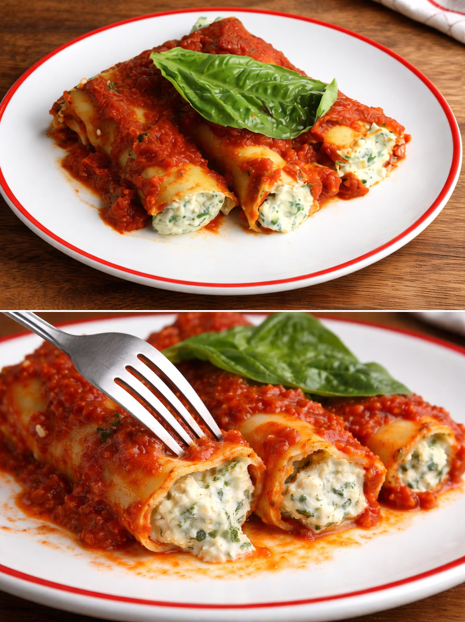 Cannelloni ricotta e pomodoro