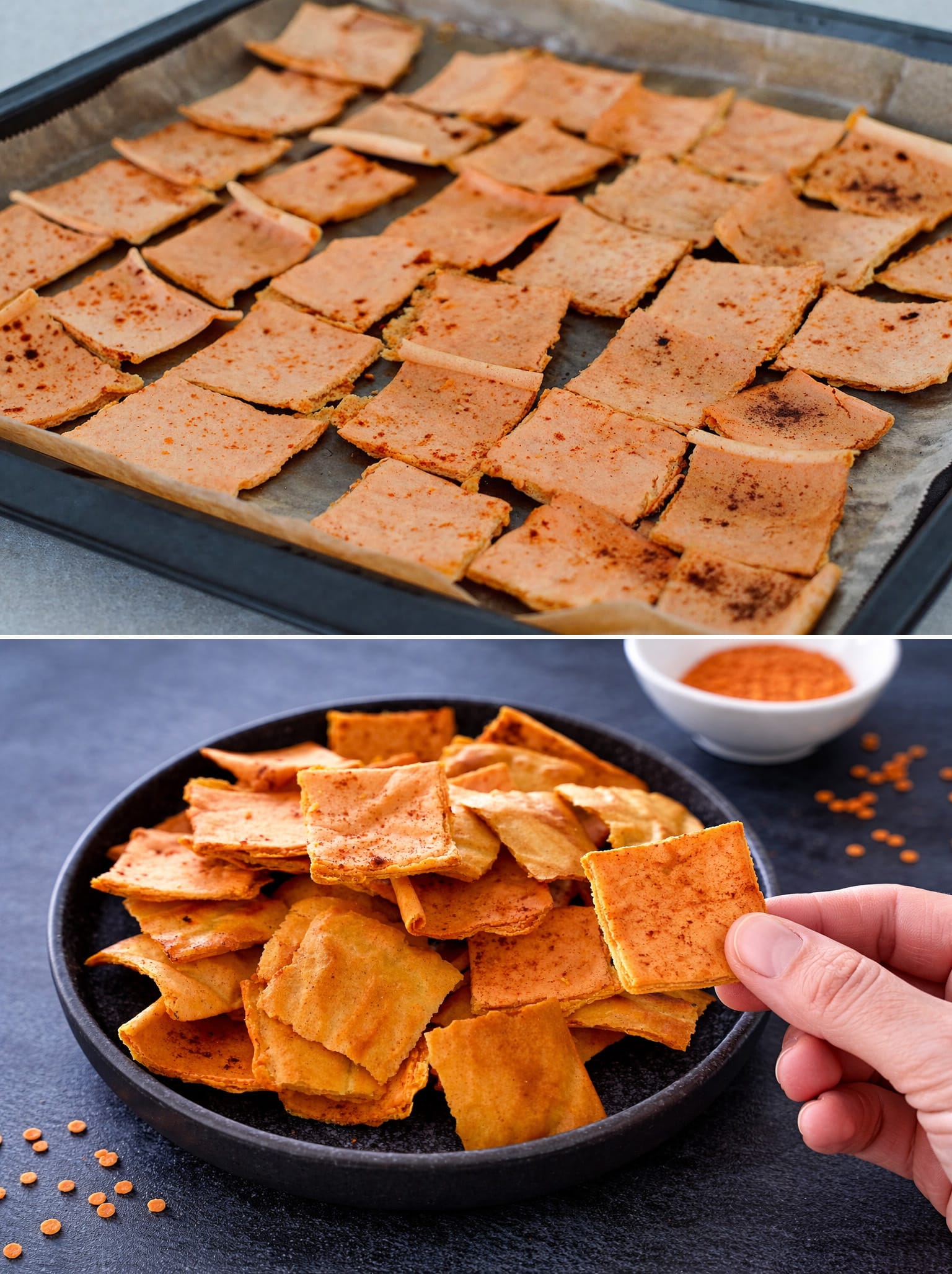 Crackers di lenticchie