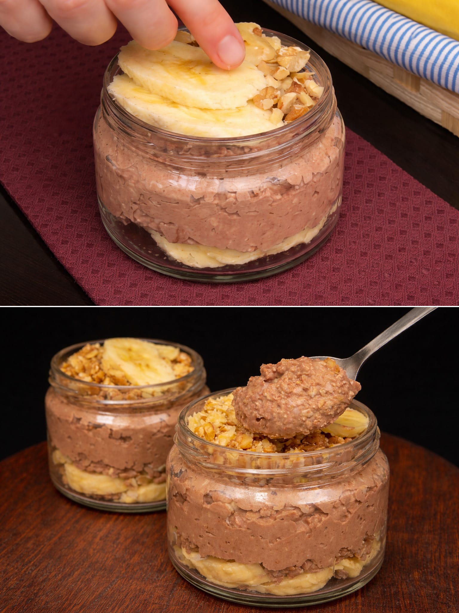 Dessert al cucchiaio avena e frutta