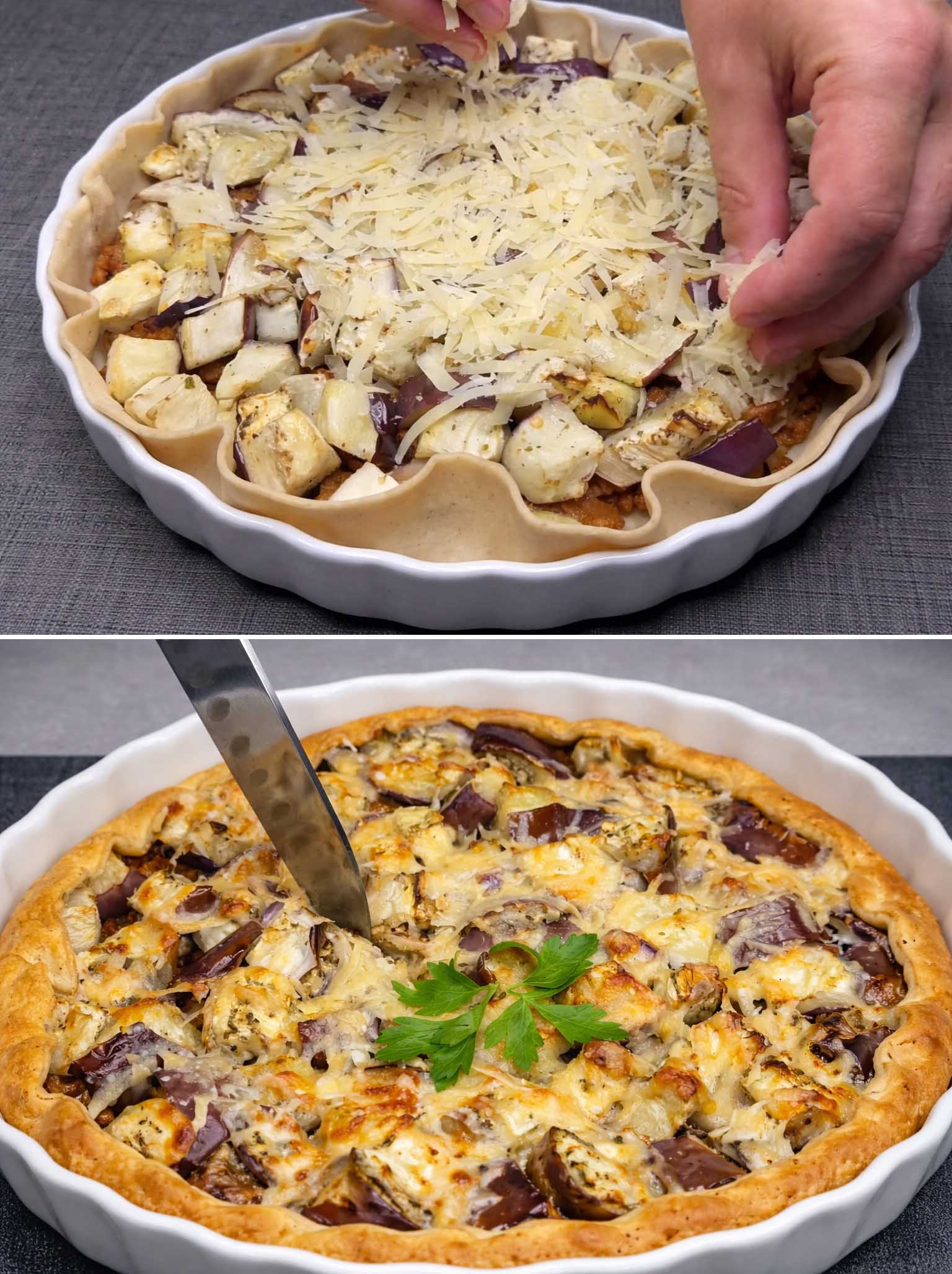 Torta salata di melanzane