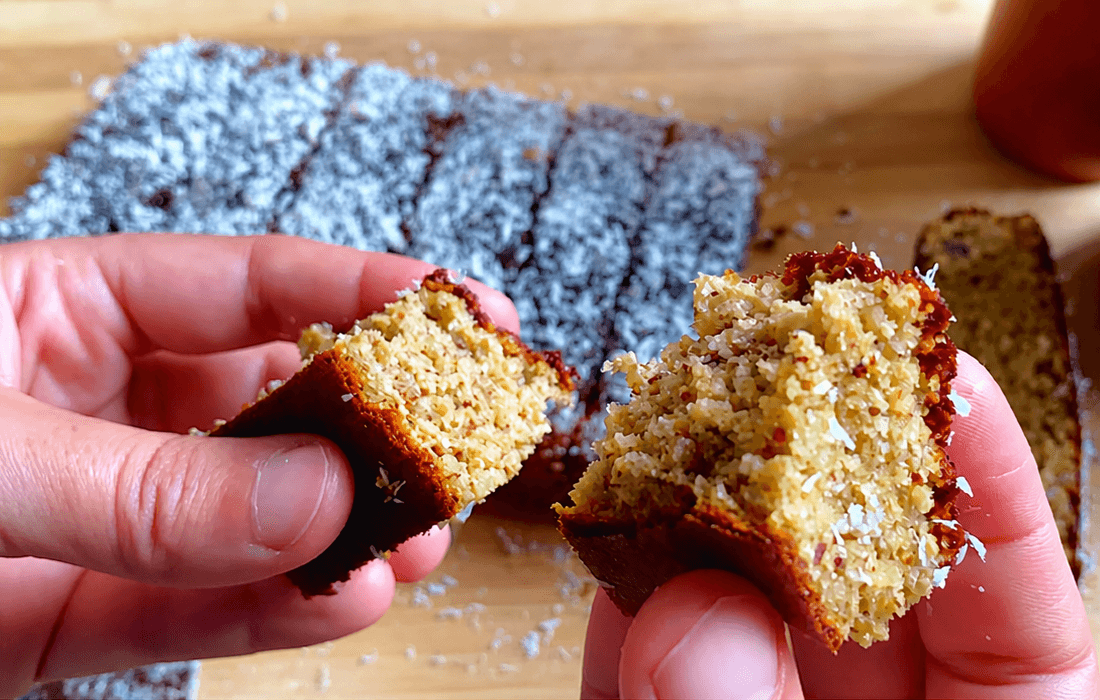 Plumcake keto mandorle e cocco