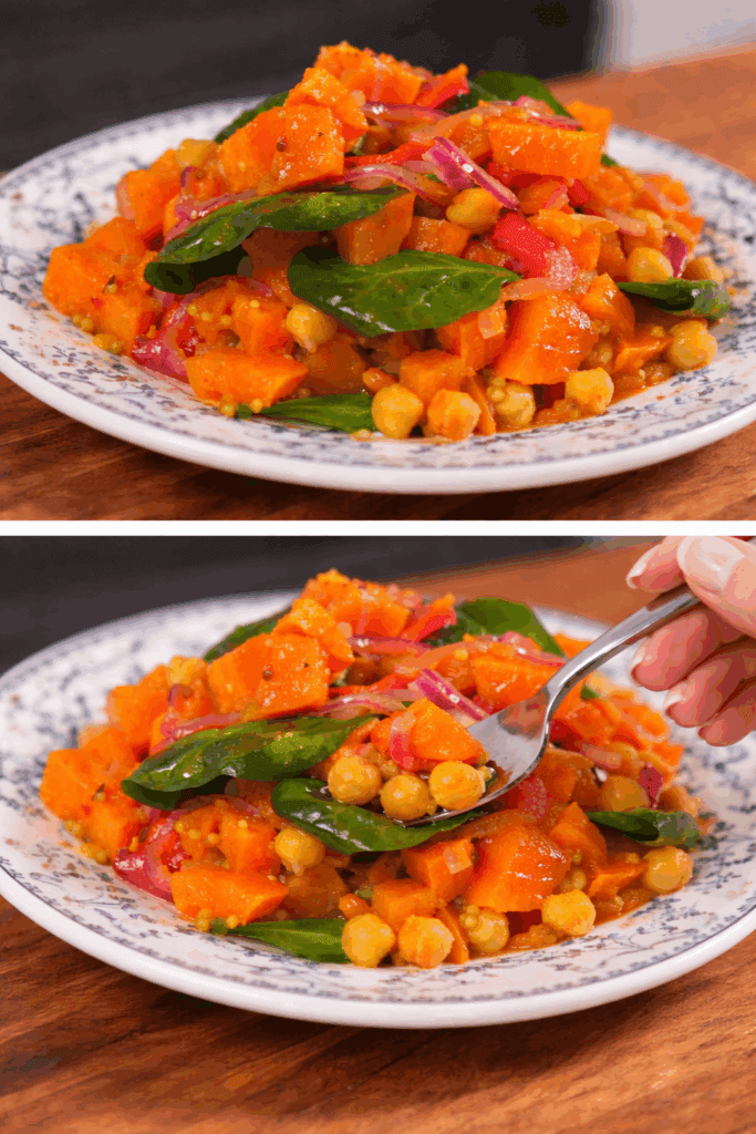 Per riprendermi dopo le feste sto mangiando questa insalata la sera: è leggera, saziante e piena piena di nutrienti buoni!