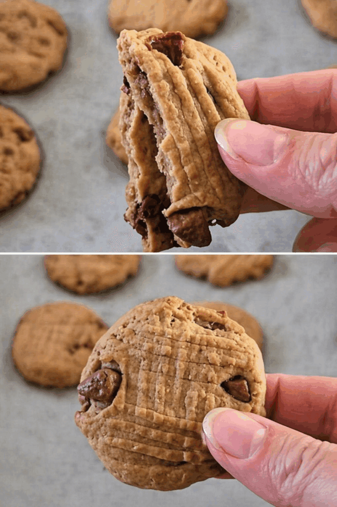 Con la cioccolata delle uova di Pasqua di mio figlio, ogni tanto ci faccio dei biscotti come questi: così li mangio ma senza mettere su chili!