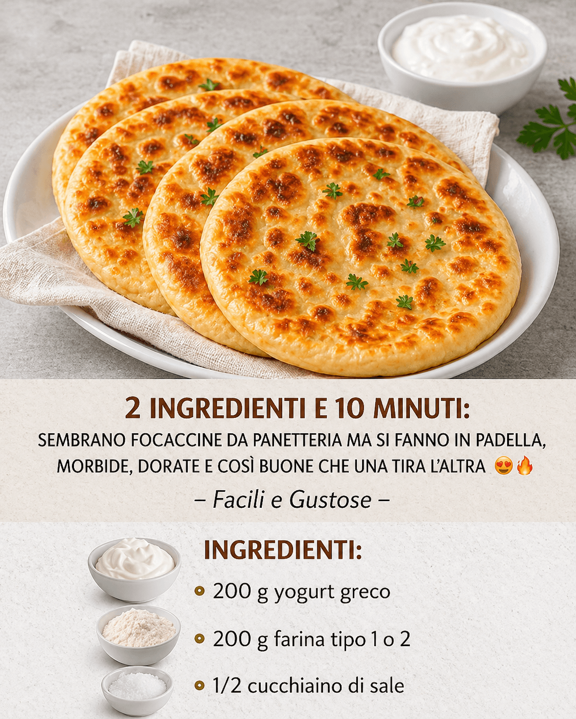 Focaccine allo yogurt