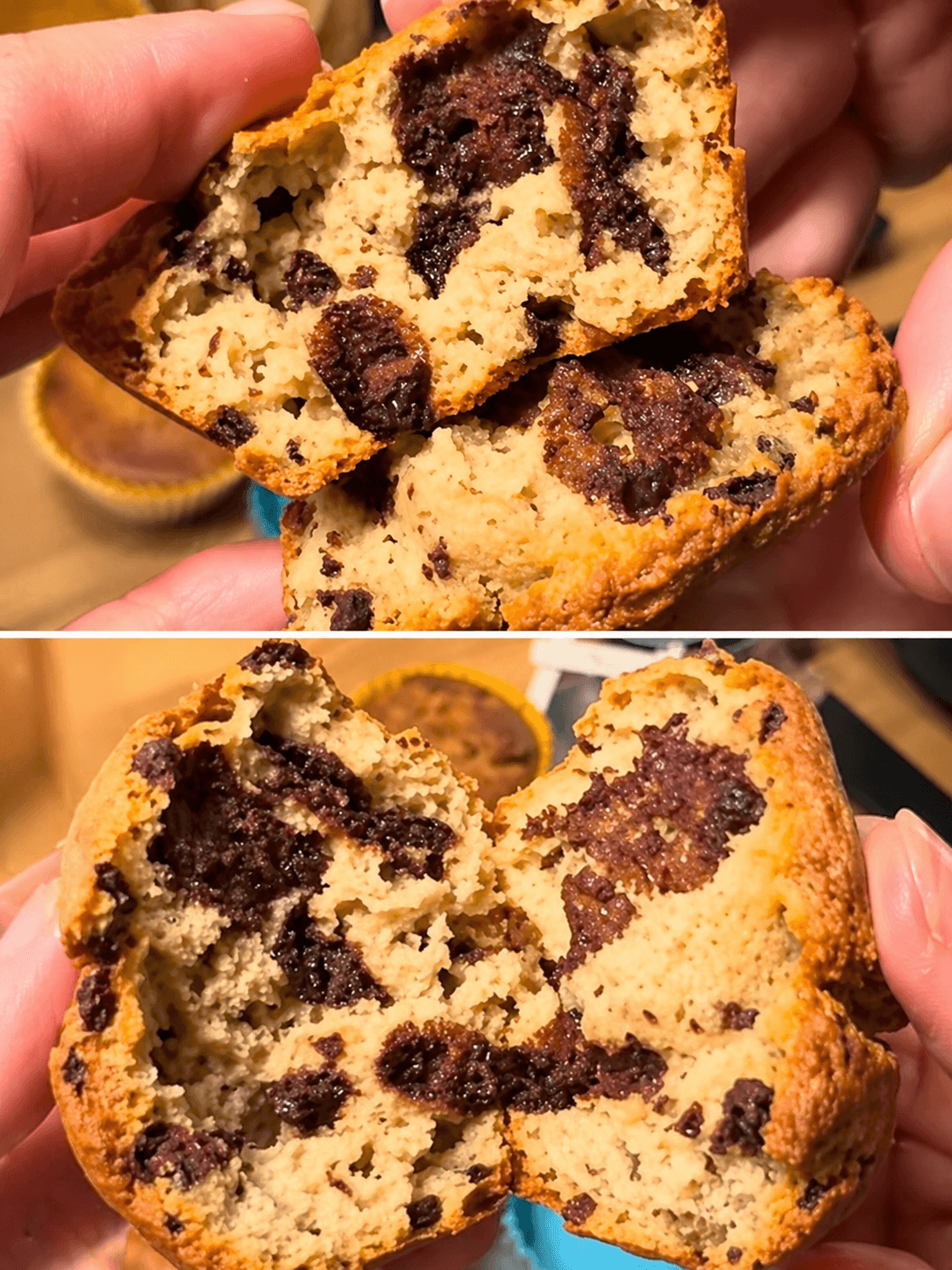 Muffin mandorle, avena e cioccolato