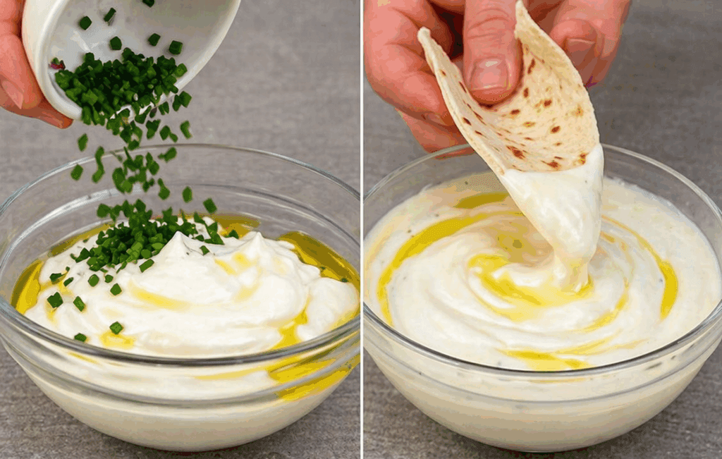 Sto a dieta e non uso la maionese ma questa salsa yogurt leggera che preparo in 5 minuti, la metto davvero ovunque: insalate, verdure, pollo, cracker e anche sul pane!