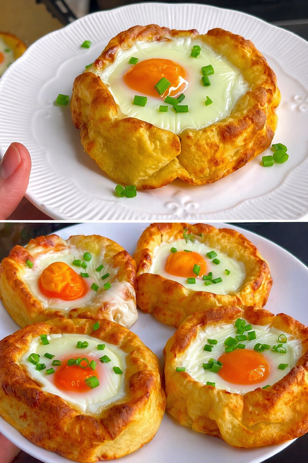 Nidi di patate e uova