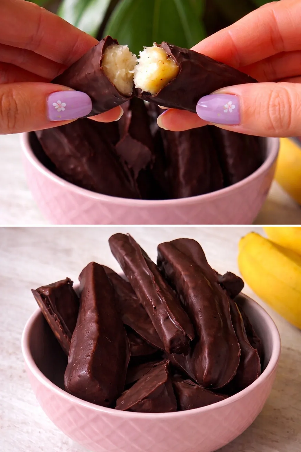 Stick di banana e cioccolato